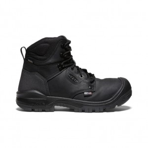 Black Men Keen Independence 6" Waterproof Work Boots | EYI4769JH