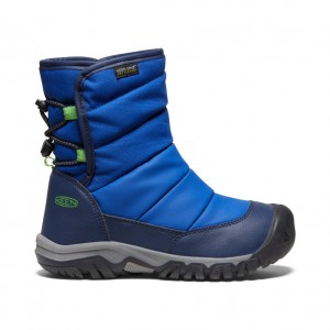 Blue Big Kids' Keen Puffrider Waterproof Winter Snow Boots | RIJ3296RR