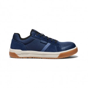 Blue Men Keen Kenton Work Shoes | RQE37EN