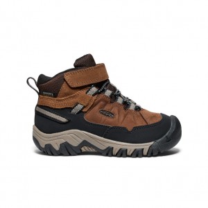 Brown Black Kids' Keen Targhee IV Waterproof Hiking Boots | DMS6941CV