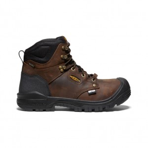 Brown Black Men Keen Independence 6" Insulated Waterproof Work Boots | TTM7496VM