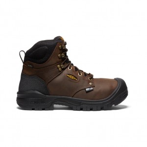 Brown Black Men Keen Independence 6" Waterproof Internal MET Work Boots | NOQ1820HG