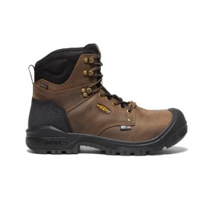 Brown Black Men Keen Independence 6" Waterproof Work Boots | GFV572MY