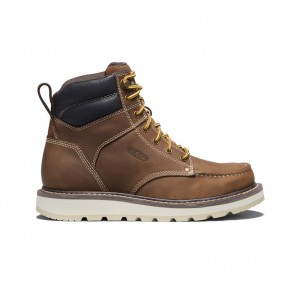 Brown Men Keen Cincinnati 6" Work Boots | ZFU389CL