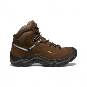 Brown Men Keen Durand II Waterproof Wide Work Boots | WDD8745KB