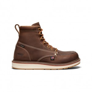 Brown Men Keen Liberty 6" Waterproof Work Boots | WSH912AY