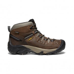 Brown Men Keen Targhee II Mid Waterproof Hiking Boots | KYC1998PG