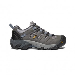 Grey Blue Men Keen Lansing Low Work Shoes | GBY6239TT