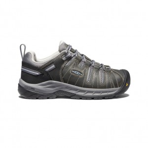 Grey Women Keen Flint II Work Shoes | IPU7352KG