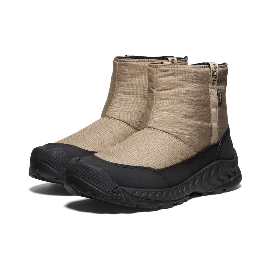 Beige Black Men Keen Hood NXIS Waterproof Winter Pull-On Snow Boots | ZNX998KG