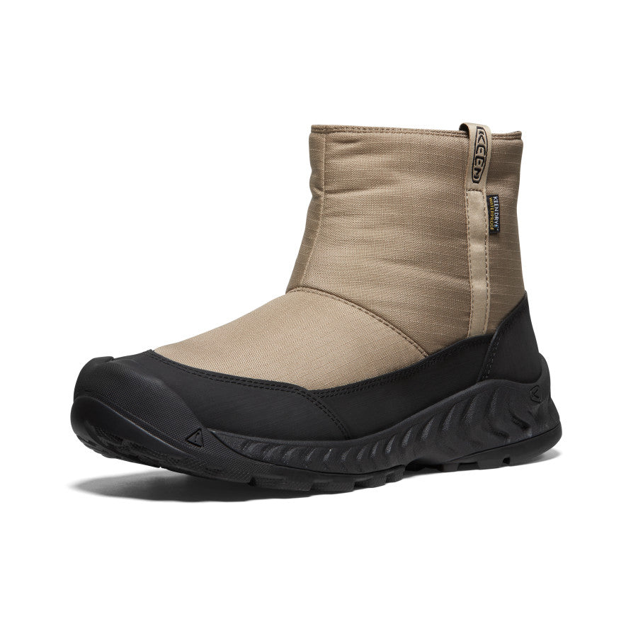 Beige Black Men Keen Hood NXIS Waterproof Winter Pull-On Snow Boots | ZNX998KG