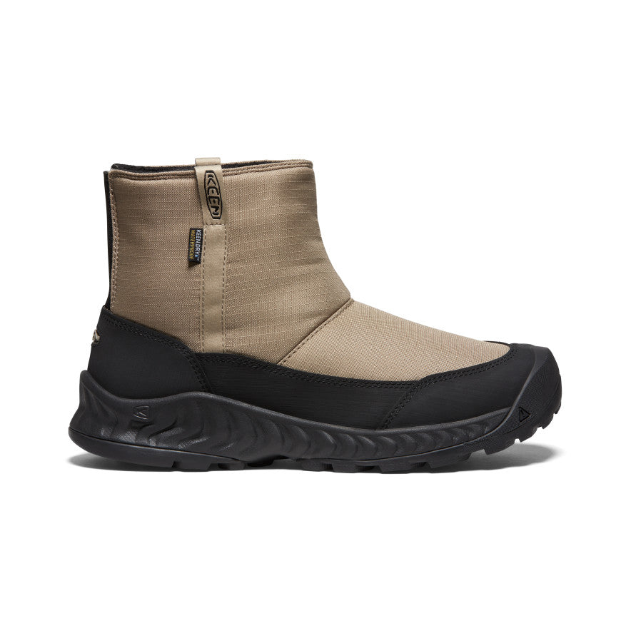 Beige Black Men Keen Hood NXIS Waterproof Winter Pull-On Snow Boots | ZNX998KG