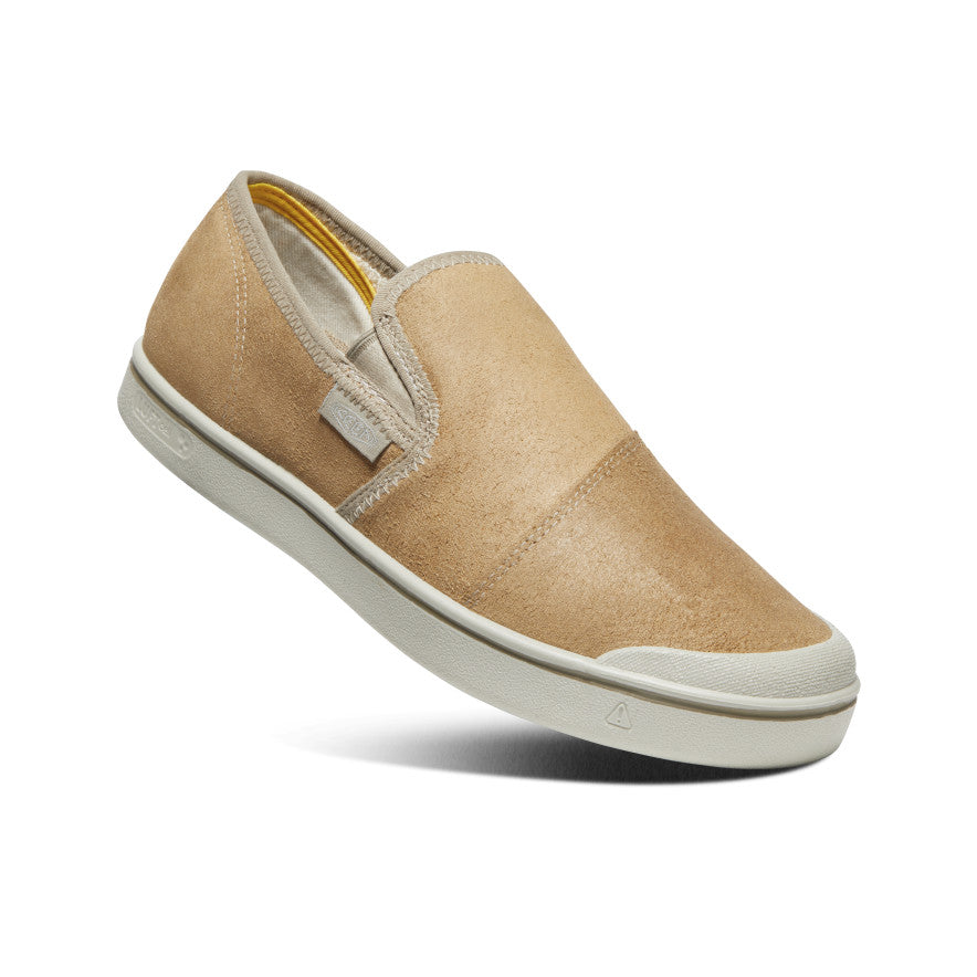 Beige Silver Men Keen Eldon Harvest Leather Slip On Shoes | STY184QQ