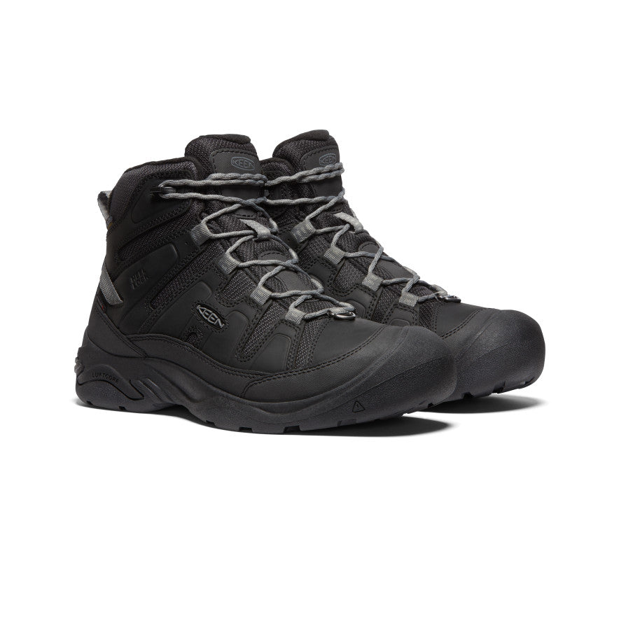 Black Grey Men Keen Circadia Polar Waterproof Work Boots | PSA8120ON