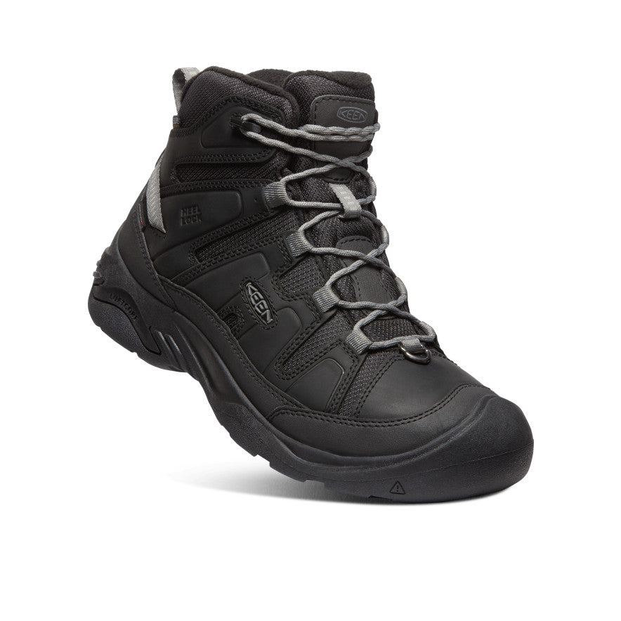 Black Grey Men Keen Circadia Polar Waterproof Work Boots | PSA8120ON