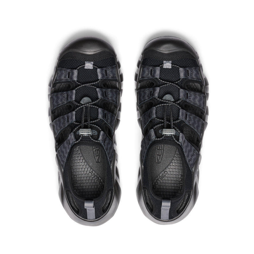 Black Grey Men Keen Hyperport H2 Sandals | AIK364FM