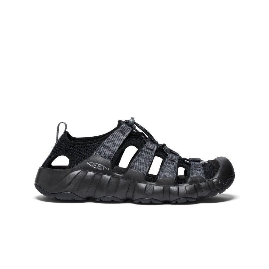 Black Grey Men Keen Hyperport H2 Sandals | AIK364FM