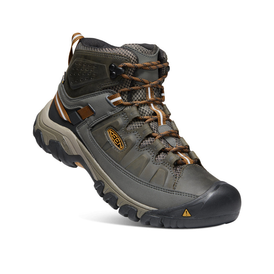 Black Olive Brown Men Keen Targhee III Waterproof Mid Wide Hiking Boots | KWD6383NQ