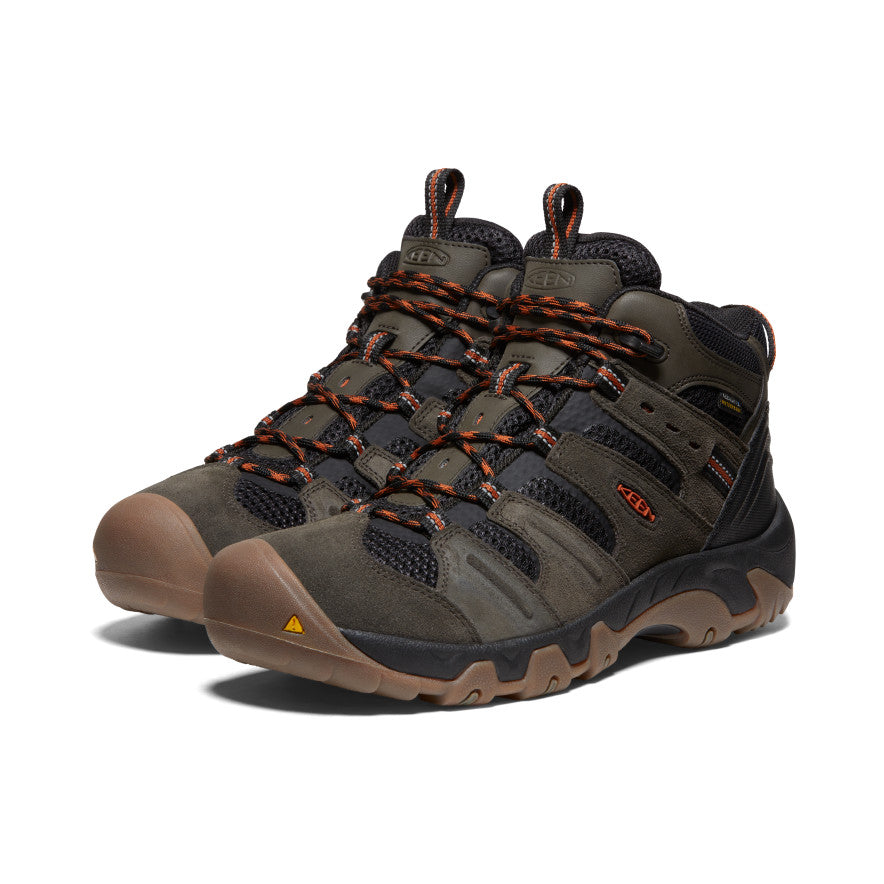 Black Olive Khaki Orange Men Keen Headout Waterproof Hiking Boots | SVF5275WC