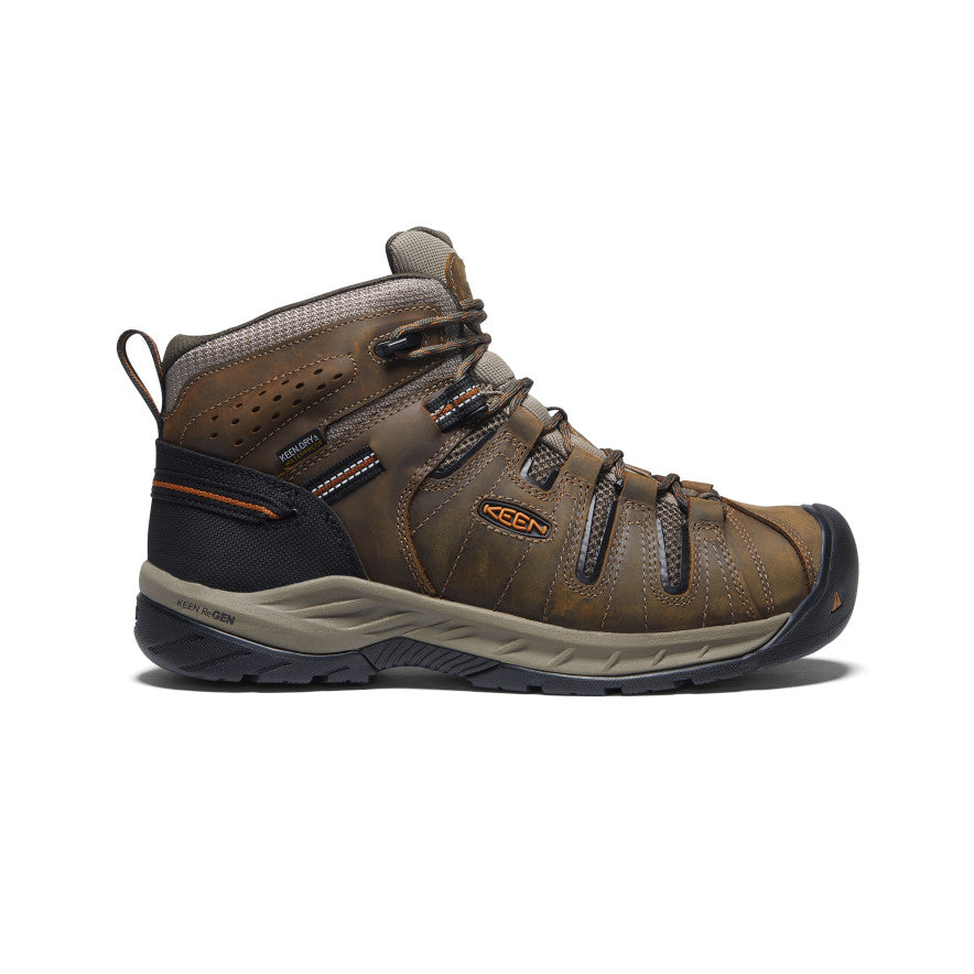 Black Olive Men Keen Flint II Waterproof Mid Work Boots | PVA5324RA