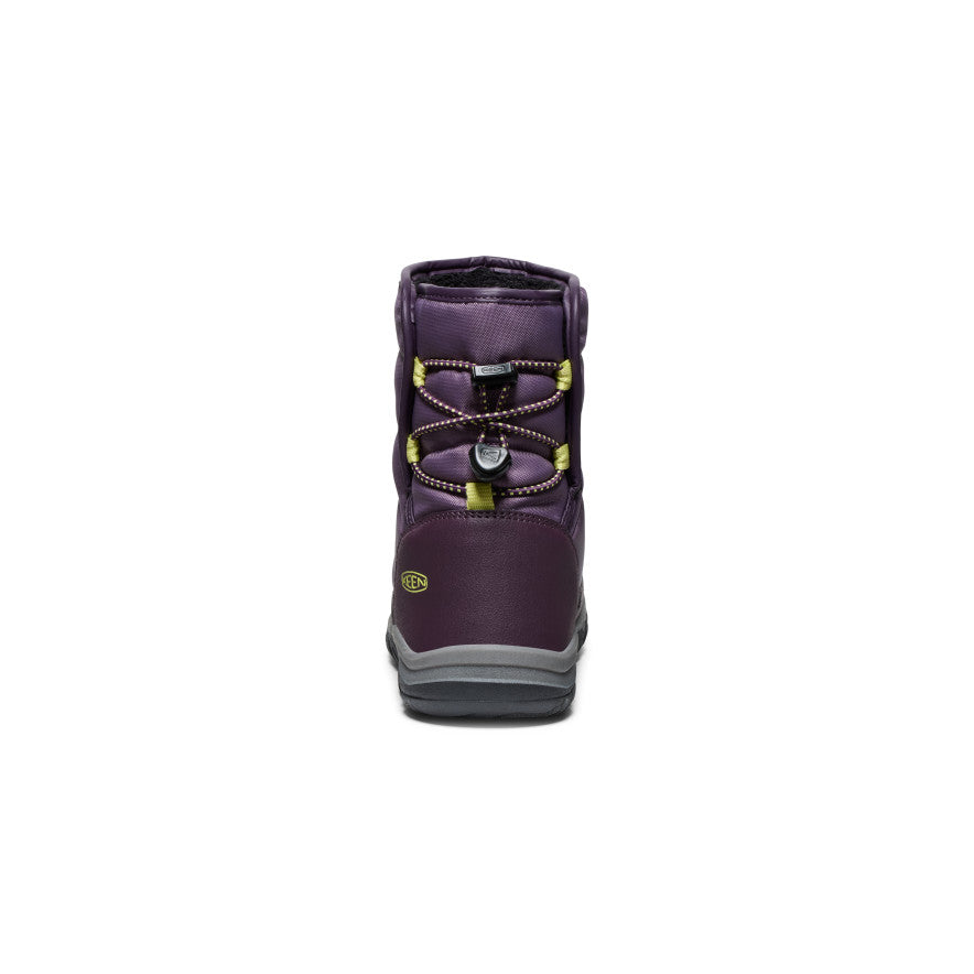 Black Purple Green Big Kids' Keen Puffrider Waterproof Winter Snow Boots | GGM598NQ