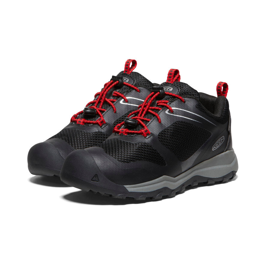 Black Red Big Kids' Keen Wanduro Waterproof Work Shoes | HQJ7794LH