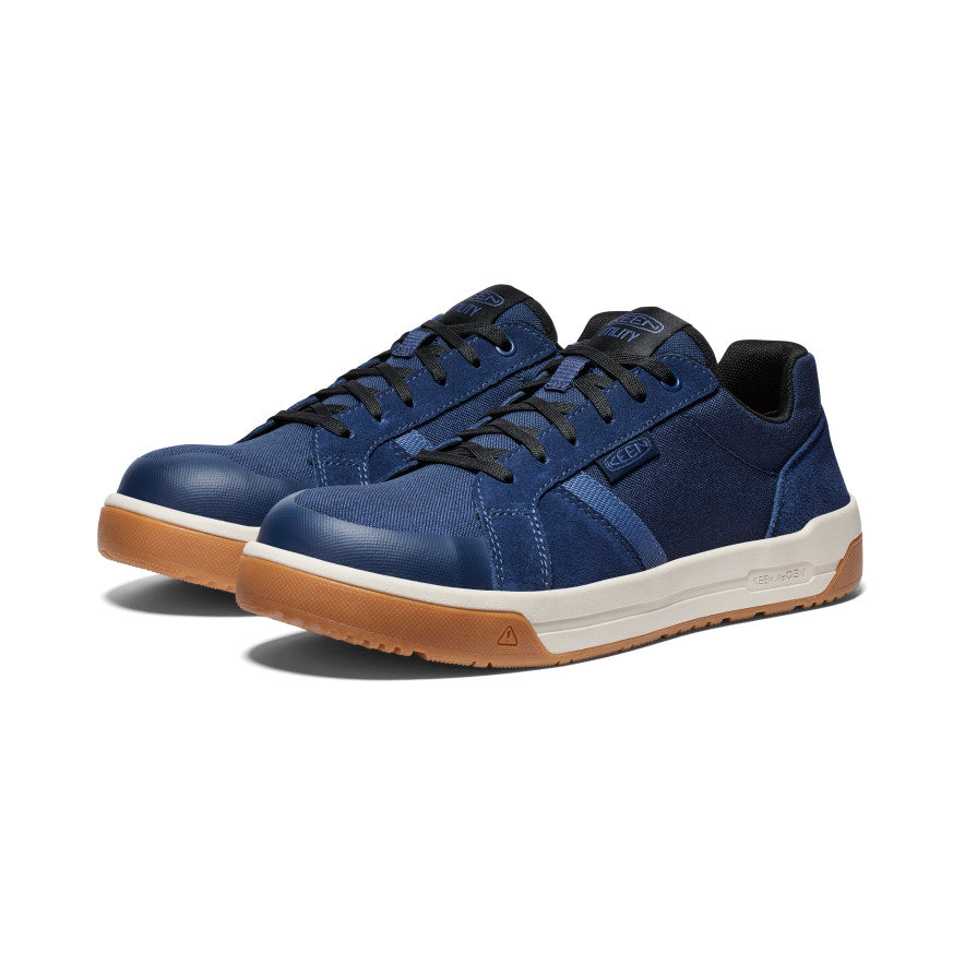 Blue Men Keen Kenton Work Shoes | RQE37EN