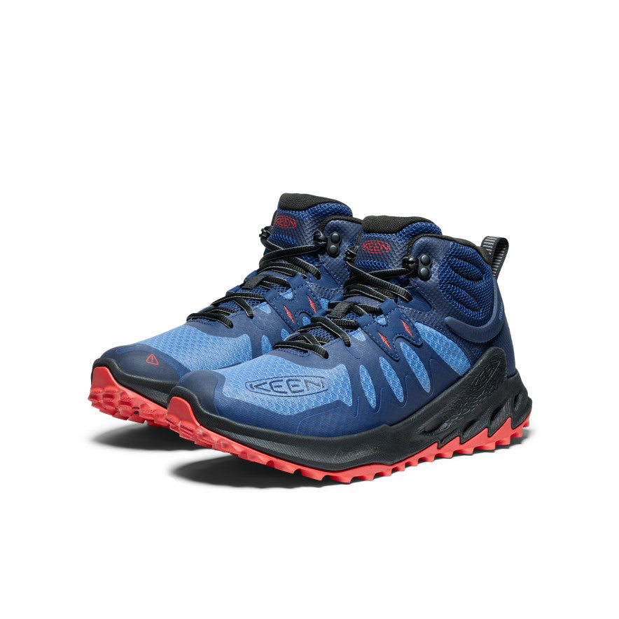 Blue Red Men Keen Zionic Waterproof Hiking Boots | YJT6370ND