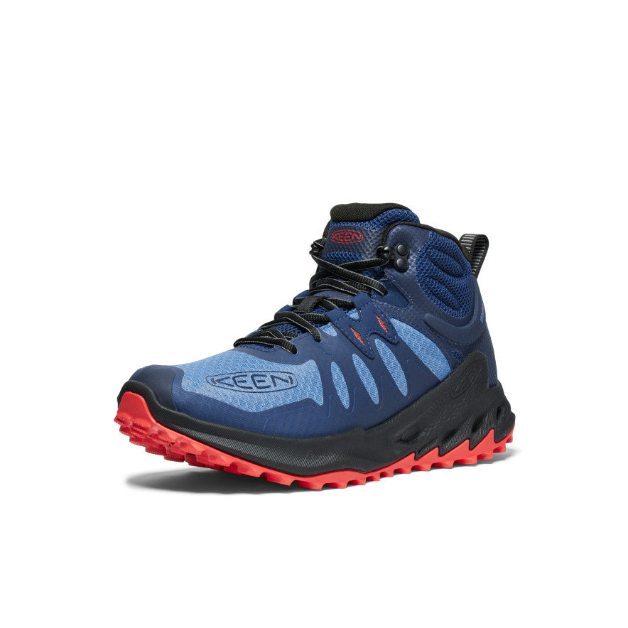 Blue Red Men Keen Zionic Waterproof Hiking Boots | YJT6370ND