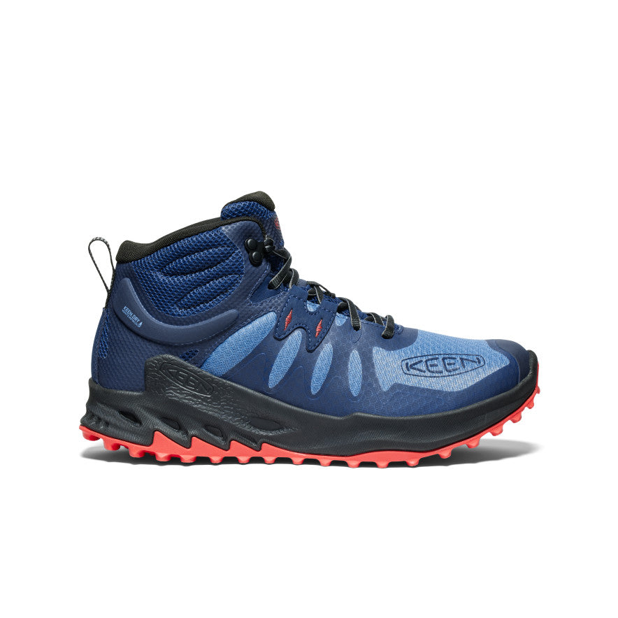 Blue Red Men Keen Zionic Waterproof Hiking Boots | YJT6370ND