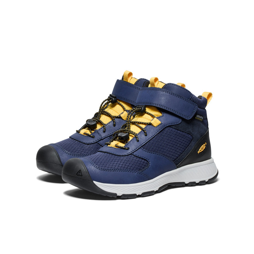 Blue Yellow Big Kids' Keen Skua Waterproof Work Boots | BZL3216DR