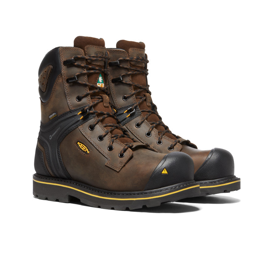 Brown Black Men Keen CSA Abitibi II Waterproof Work Boots | WGG5744QL