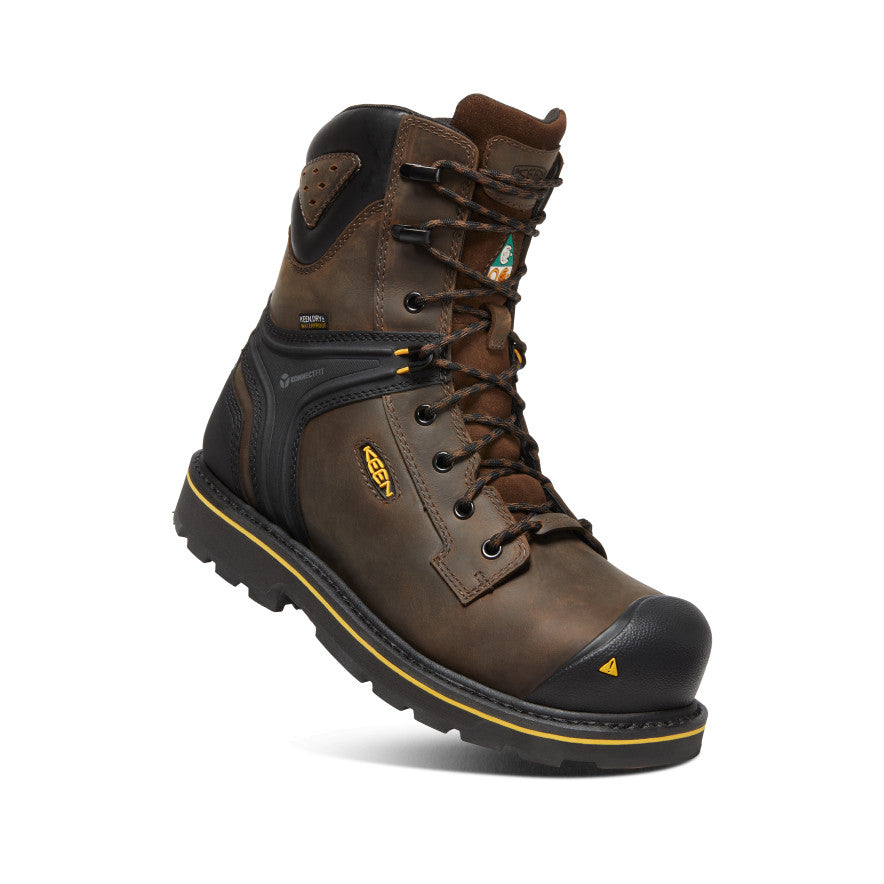 Brown Black Men Keen CSA Abitibi II Waterproof Work Boots | WGG5744QL