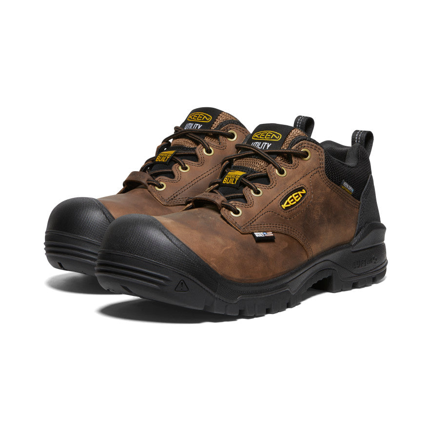 Brown Black Men Keen Independence Oxford Waterproof Work Shoes | VGH9313CN