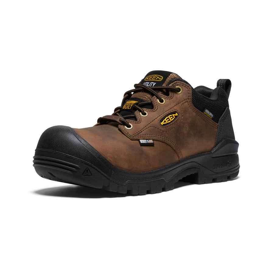 Brown Black Men Keen Independence Oxford Waterproof Work Shoes | VGH9313CN