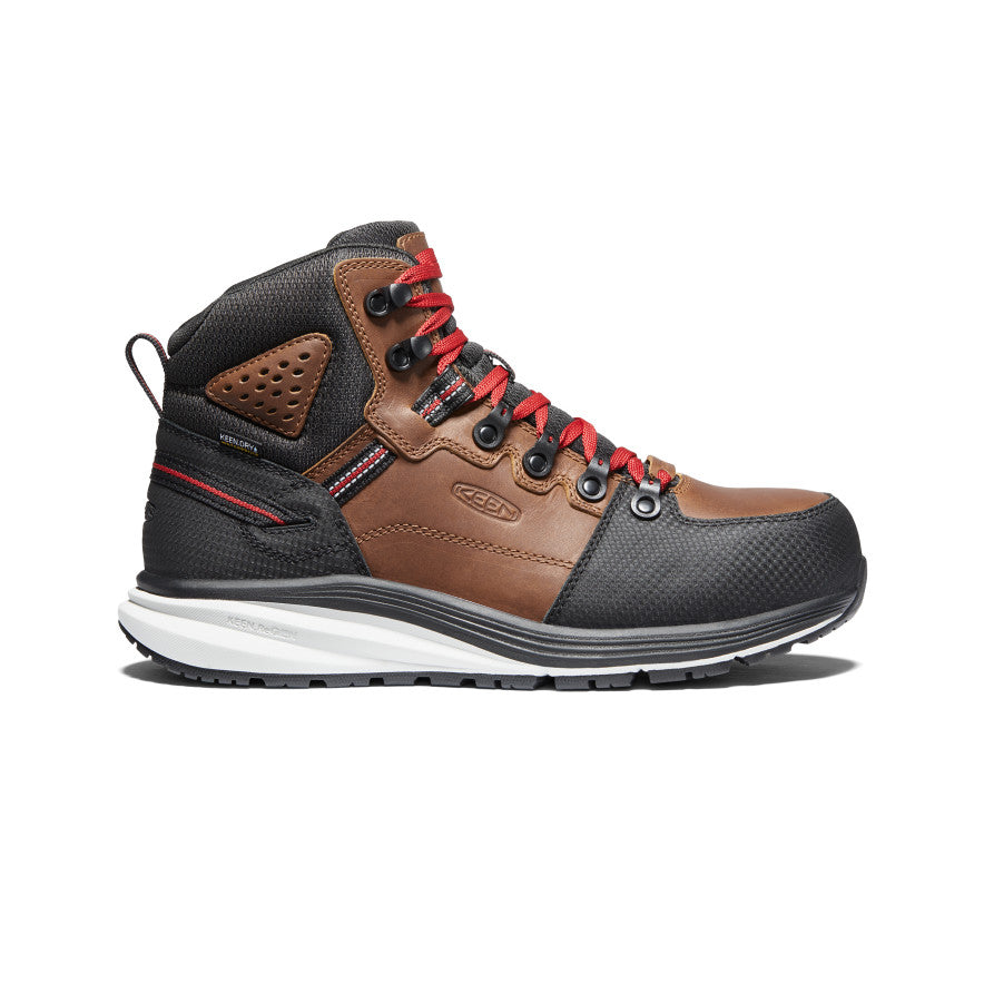 Brown Black Men Keen Red Hook Waterproof Work Boots | HDR913NZ