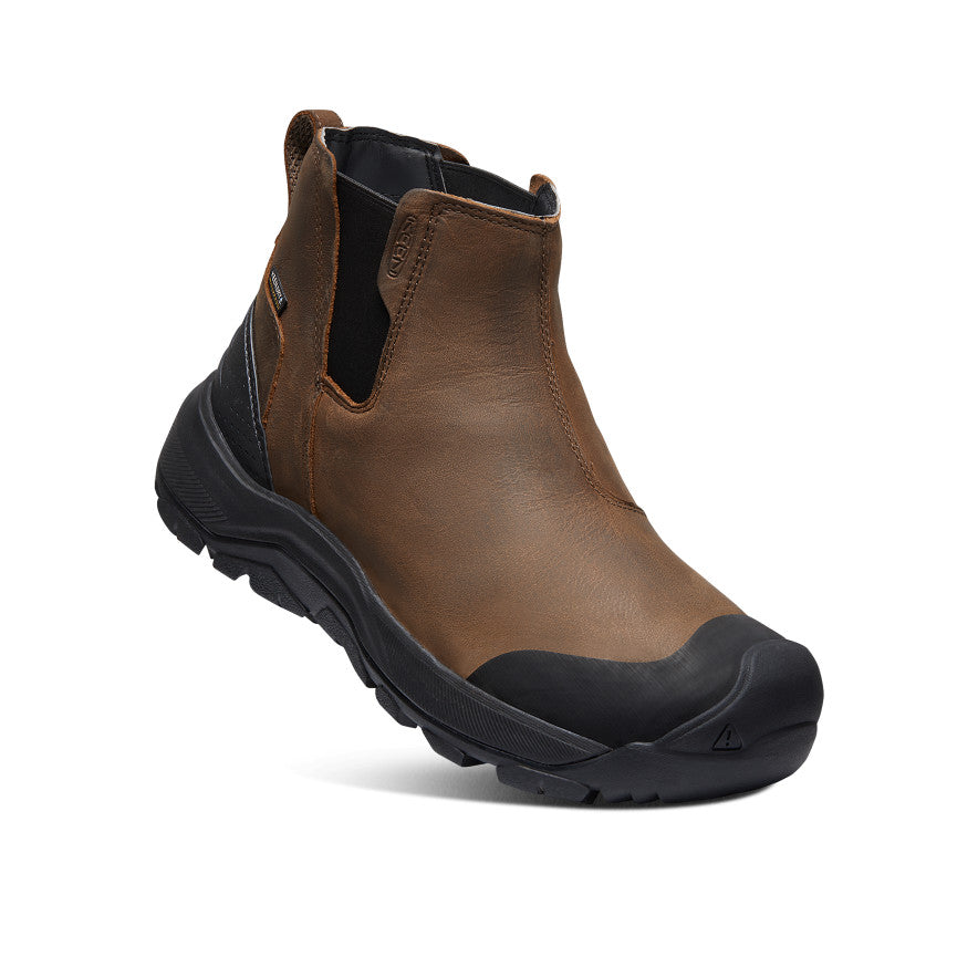 Brown Black Men Keen Revel IV Waterproof Chelsea Boots | RVB7798OW