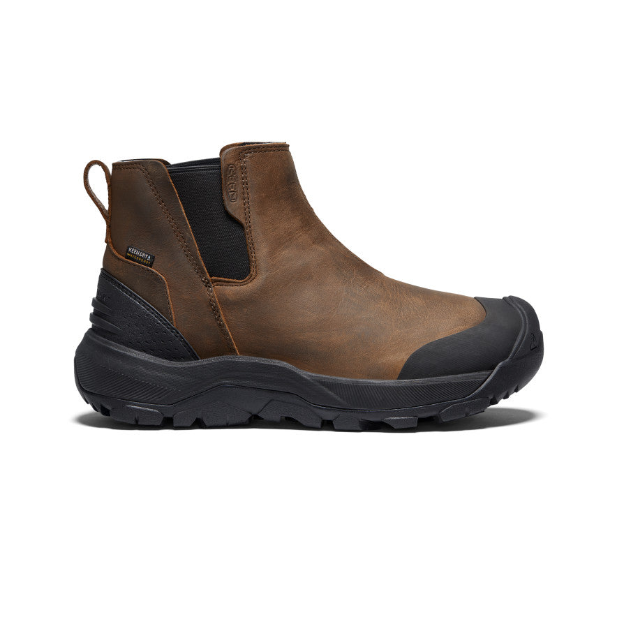 Brown Black Men Keen Revel IV Waterproof Chelsea Boots | RVB7798OW