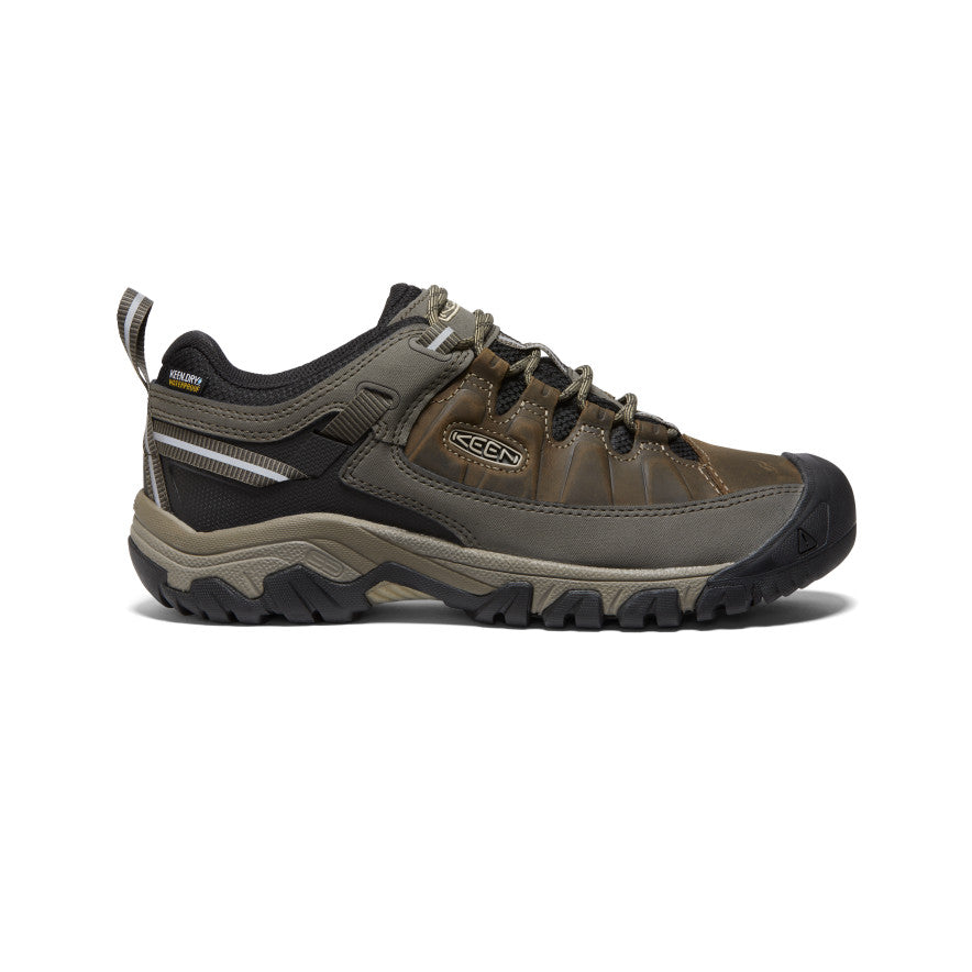 Brown Black Men Keen Targhee III Waterproof Wide Work Shoes | WOB5862SD