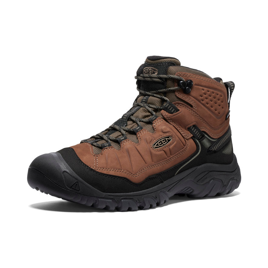 Brown Black Men Keen Targhee IV Wide Waterproof Hiking Boots | LBF2641XJ