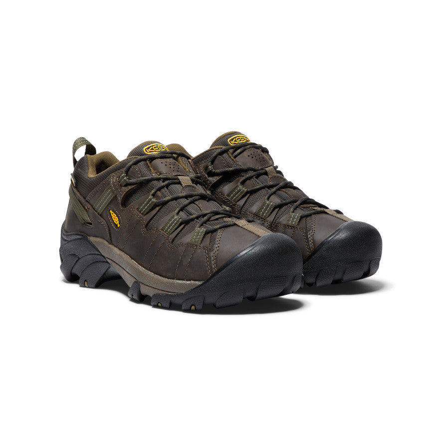 Brown Dark Olive Men Keen Targhee II Waterproof Wide Hiking Shoes | MBB392DS