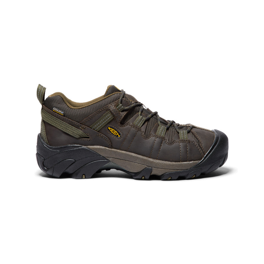 Brown Dark Olive Men Keen Targhee II Waterproof Wide Hiking Shoes | MBB392DS