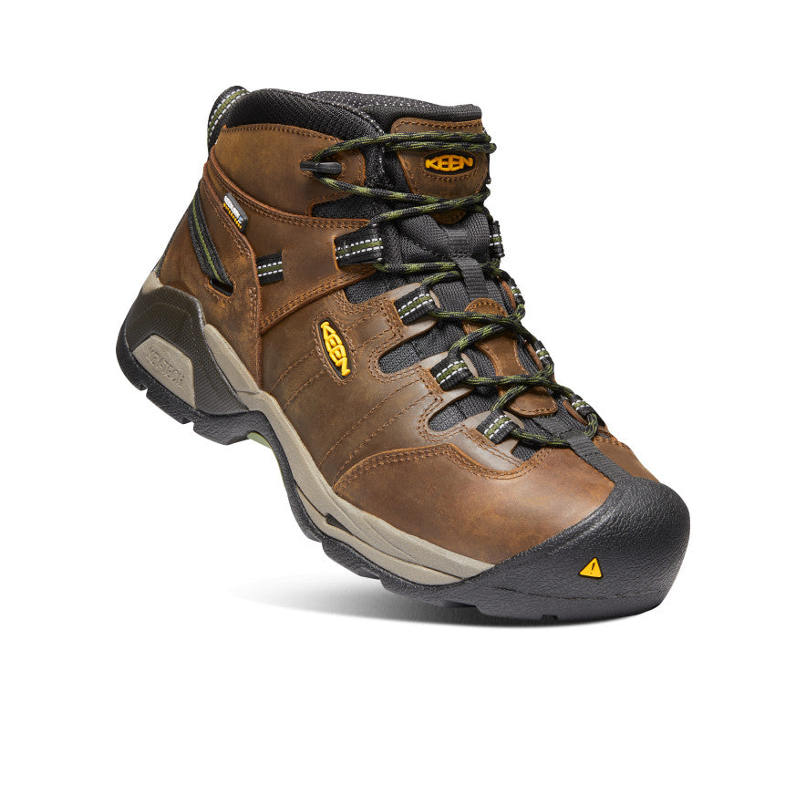 Brown Green Men Keen Detroit XT Waterproof Work Boots | GFL6944OA