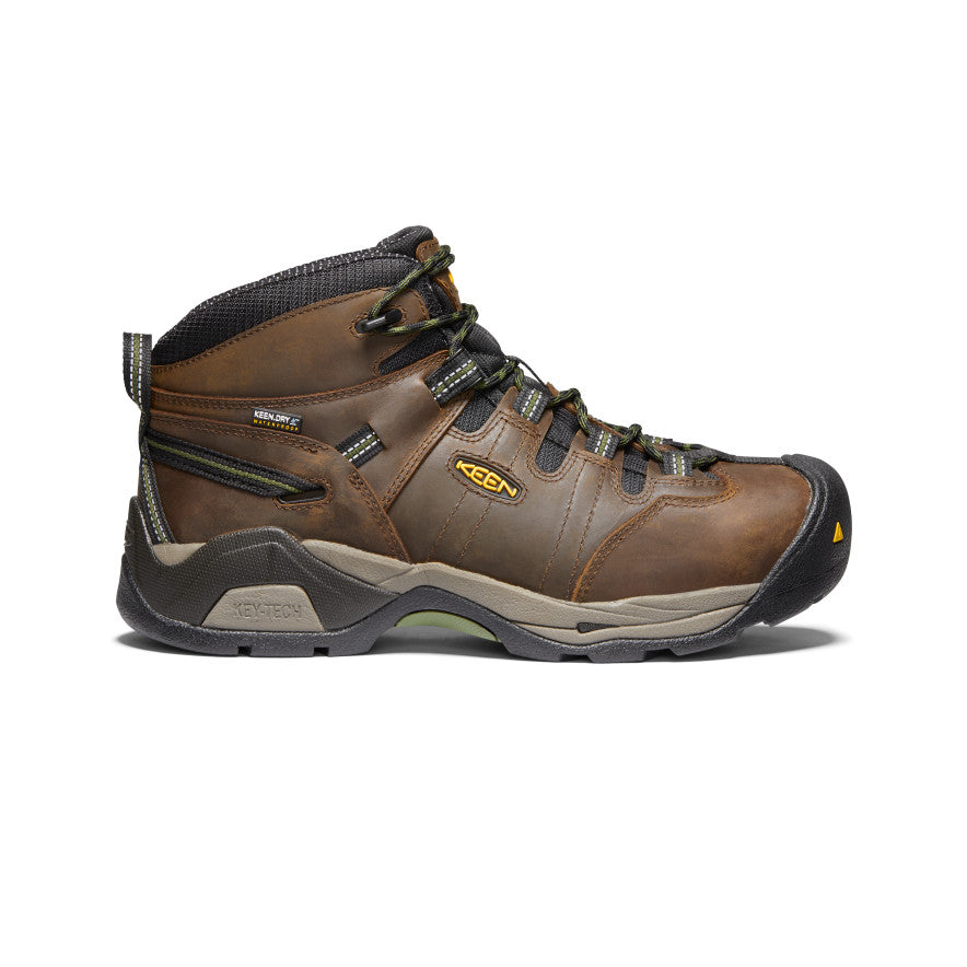 Brown Green Men Keen Detroit XT Waterproof Work Boots | GFL6944OA