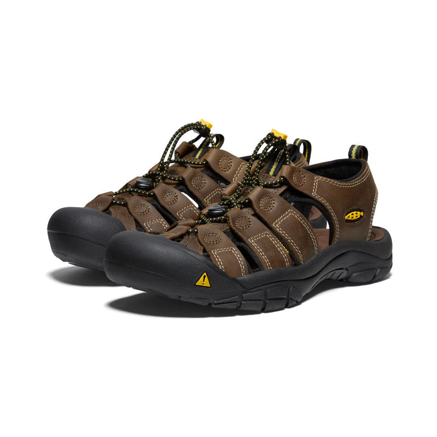 Brown Men Keen Newport Leather Sandals | DPN5536NK