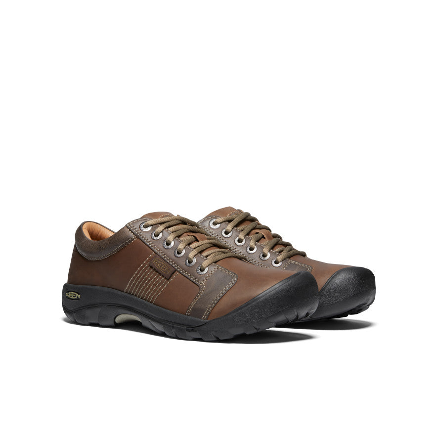 Chocolate Brown Men Keen Austin Work Shoes | ZQV4224MW