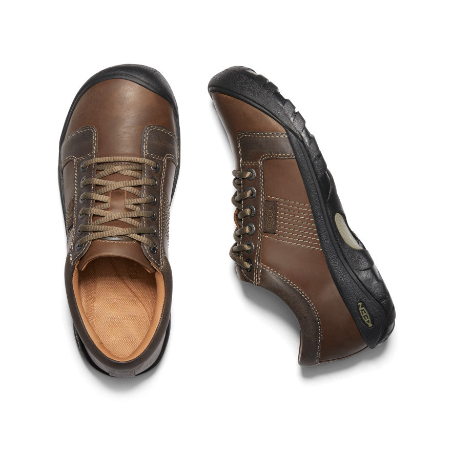 Chocolate Brown Men Keen Austin Work Shoes | ZQV4224MW