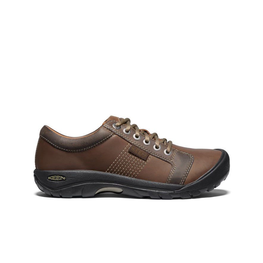 Chocolate Brown Men Keen Austin Work Shoes | ZQV4224MW