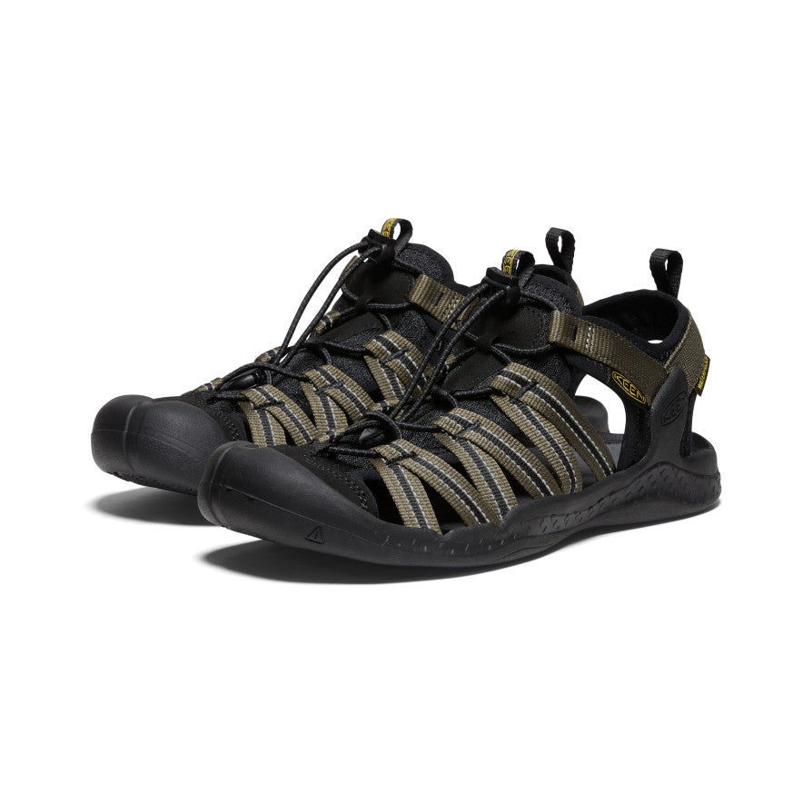 Dark Olive Black Men Keen Drift Creek H2 Sandals | AIH805ED