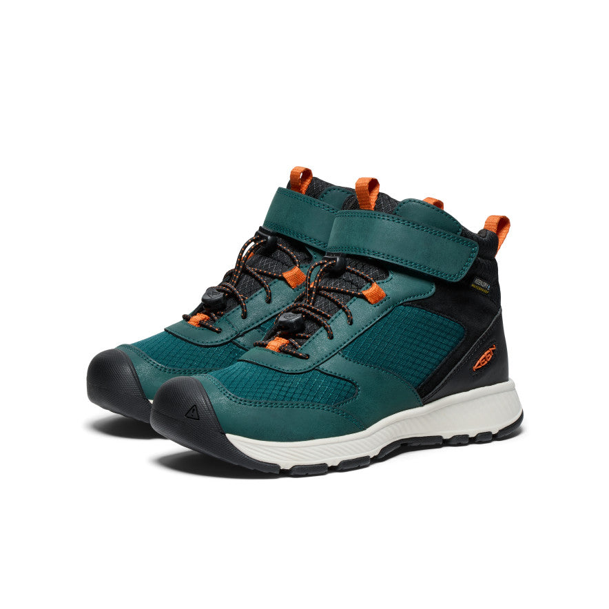 Deep Green Gold Big Kids' Keen Skua Waterproof Work Boots | ZLH1019PI